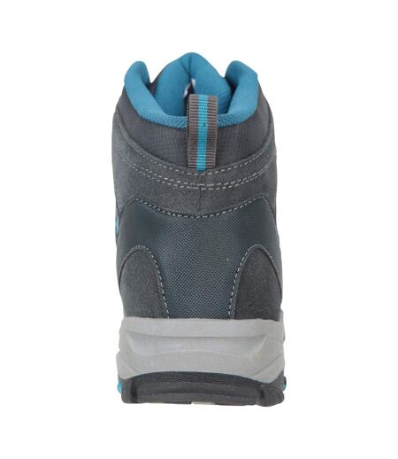 Womens/ladies Rapid Suede Waterproof Hiking Boots Grey Mountain Warehouse