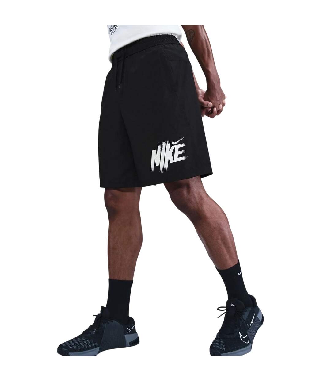 Mens Df Form Running Shorts Black White Nike-2