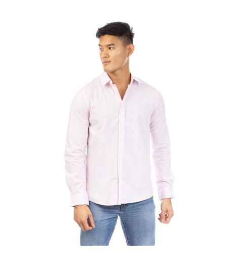 Mens Regular Long-sleeved Shirt Pink Peter Werth