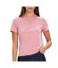 T-Shirt rose femme tommy hilfiger linears-1