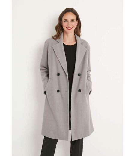Manteau double boutonnage col tailleur