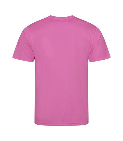 Just Cool Mens Performance Plain T-Shirt (Electric Pink)