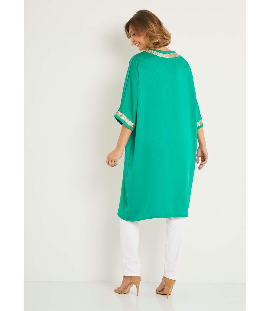 Veste longue fluide détails chic-2