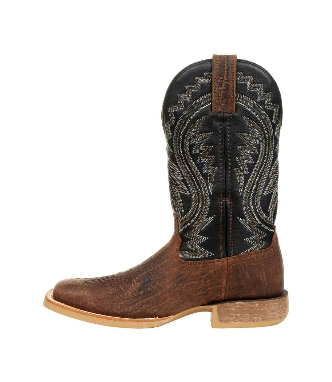 Mens Rebel Pro Full Grain Leather Cowboy Boots Acorn Black Onyx Durango-3
