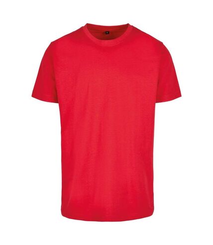 Mens t-shirt round neck city red Build your Brand