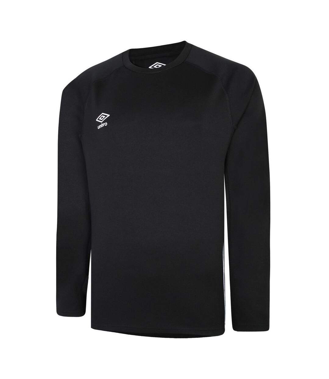 Mens knitted raglan rugby drill top black Umbro-1