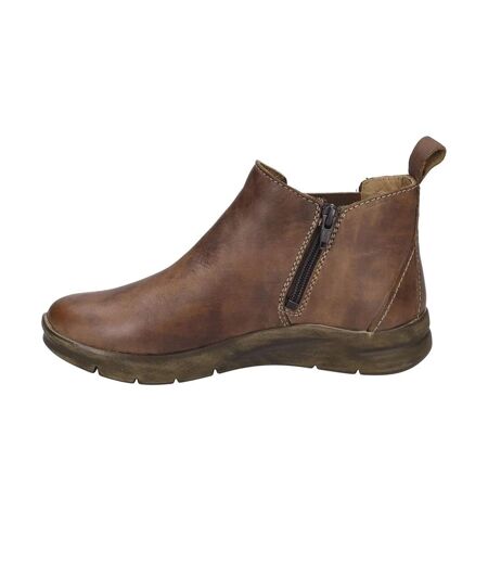 Bottes Chelsea En Cuir Conny 57 Femmes/dames Marron Cognac Josef Seibel