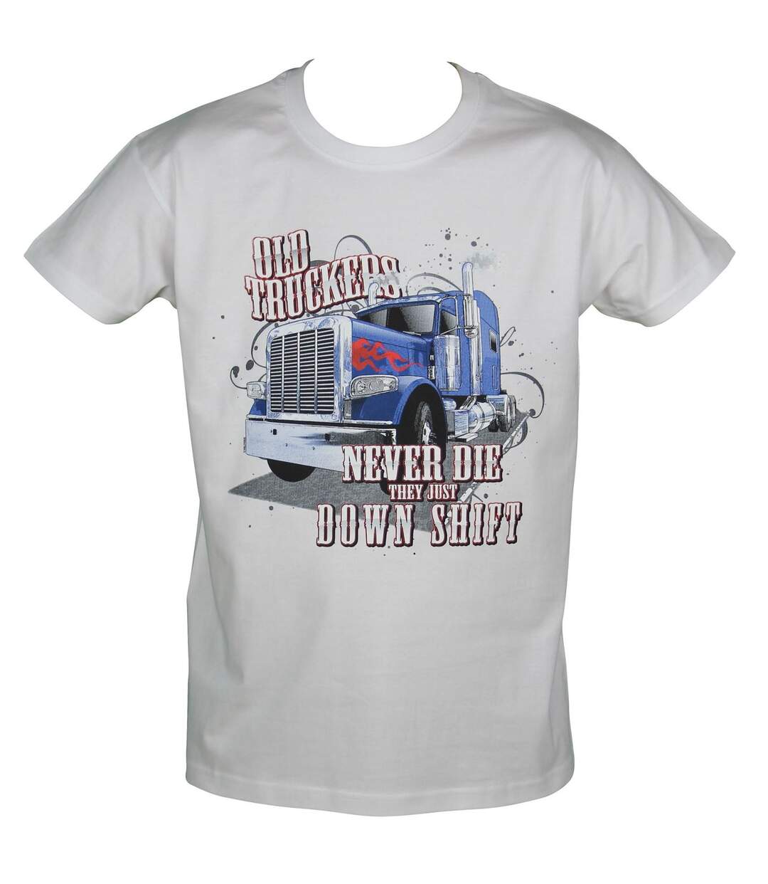 T-shirt homme manches courtes - Camion USA 15921 Trucker - blanc-2