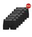 Pack Of 7  Mens Elasticated Boxer Shorts  Black Jack And Jones-1