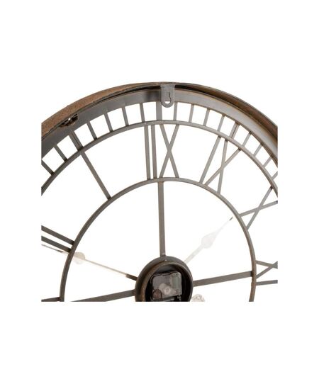 Paris Prix - Horloge Murale Design métal & Verre 67cm Rouille