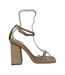 Womens/ladies Suede High Heel Sandals Cream Chic-3