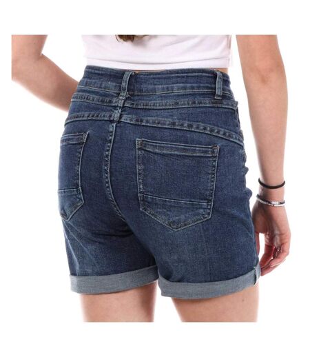 Short bleu foncé femme monday premium long medium - l