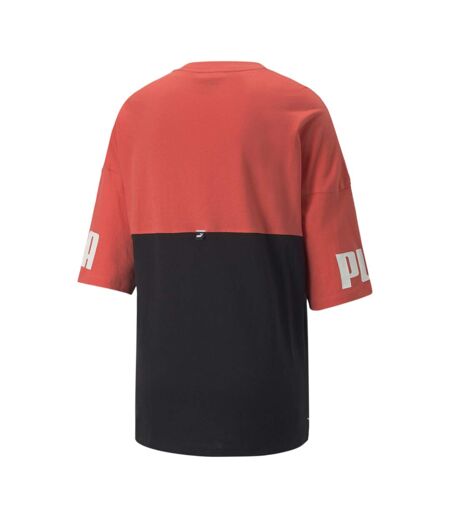 T-shirt Noir/Rouge Femme Puma Pwr Clb
