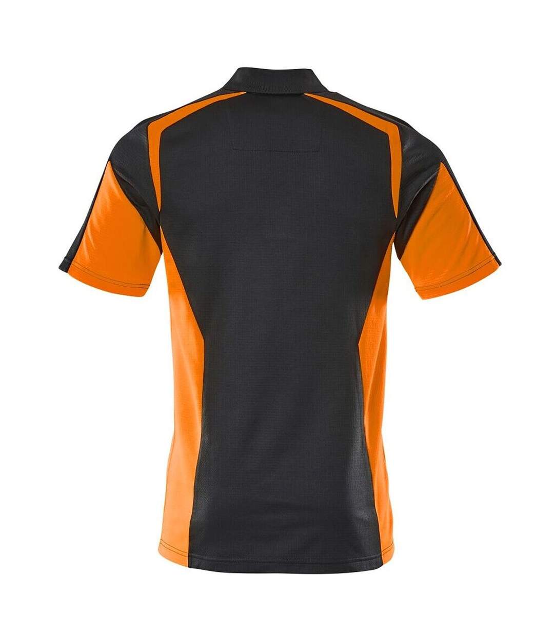 Mens Accelerate Safe Hi-vis Polo Shirt Dark Navy Orange Mascot-2