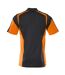 Mens Accelerate Safe Hi-vis Polo Shirt Dark Navy Orange Mascot-2