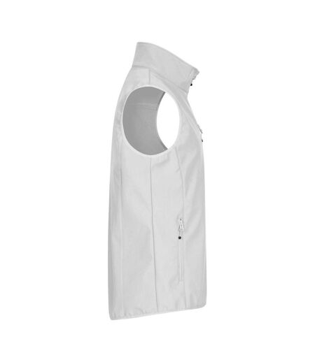 Mens Classic Soft Shell Jacket White Clique
