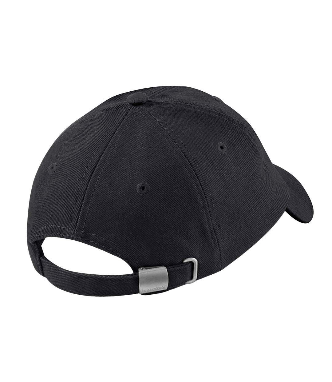 Unisex adult heavy brushed cotton low profile cap black Beechfield-2