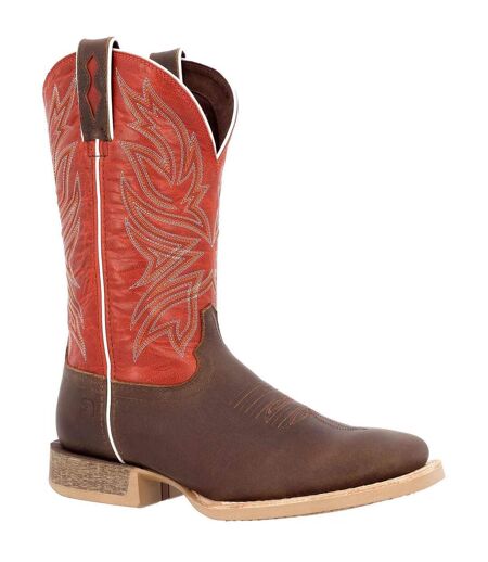 Mens Rebel Pro Full Grain Leather Cowboy Boots Worn Brown Chili Pepper Durango