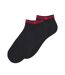 Pack Of 2  Mens Cotton Blend Ankle Socks  Black Hugo-2