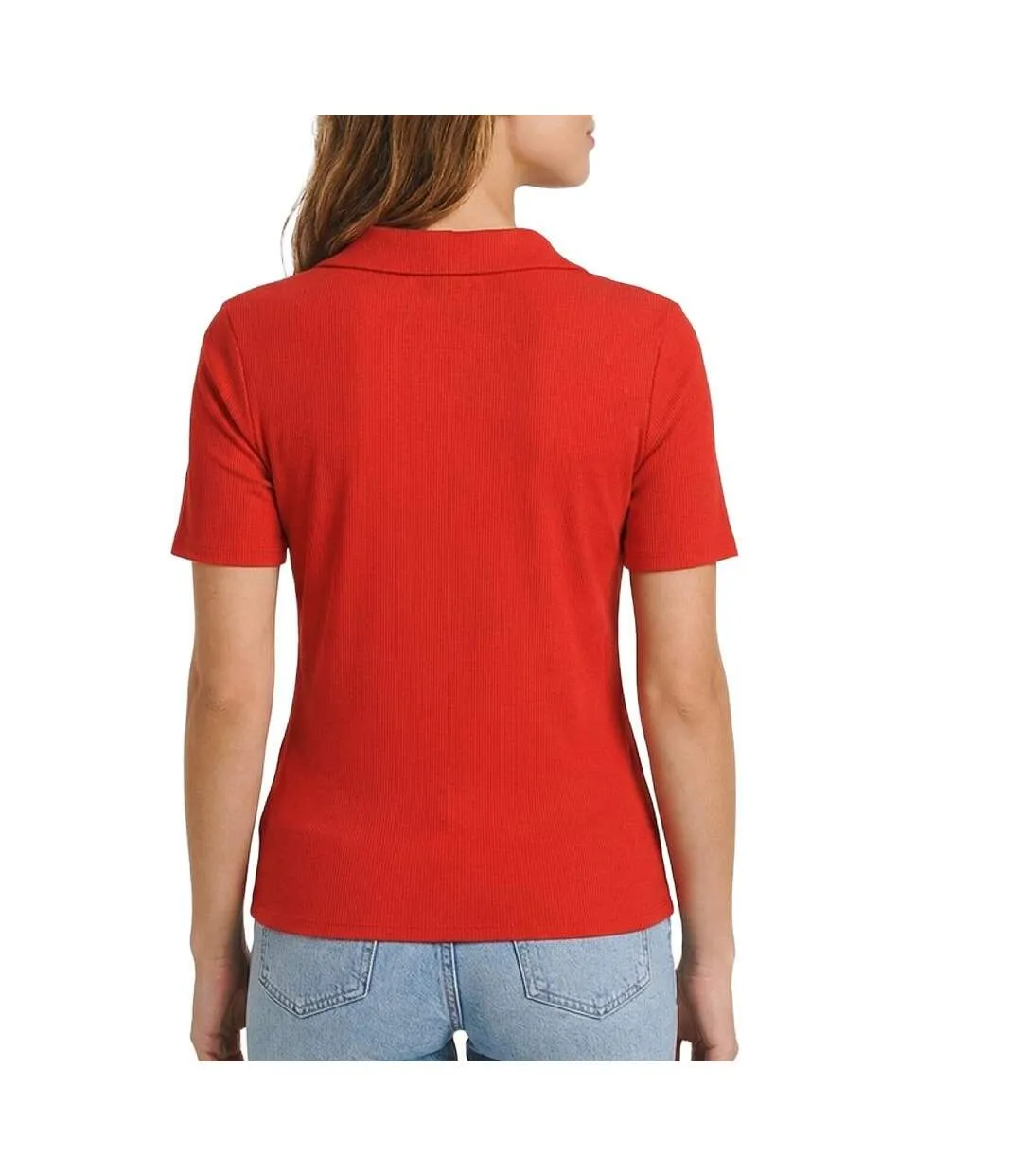 Polo rouge femme morgan drosso-2