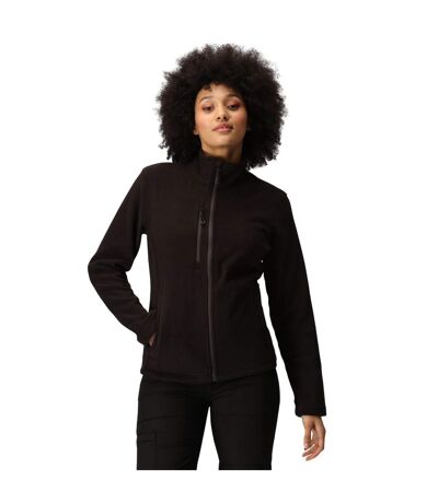 Womens/ladies Recycled Full Zip Fleece Jacket Black Regatta Professional