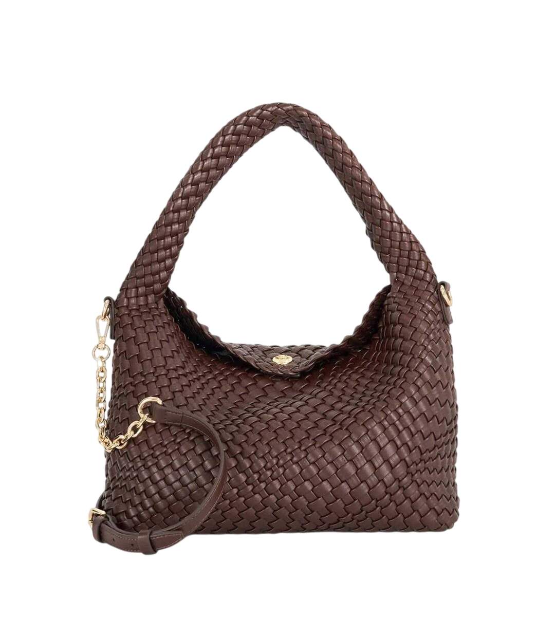 Sac Hobo Motif/style Tissage De Panier Taille Unique Marron Dune London-1