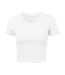 T-shirt Court Femme Blanc New Morning Studios-2