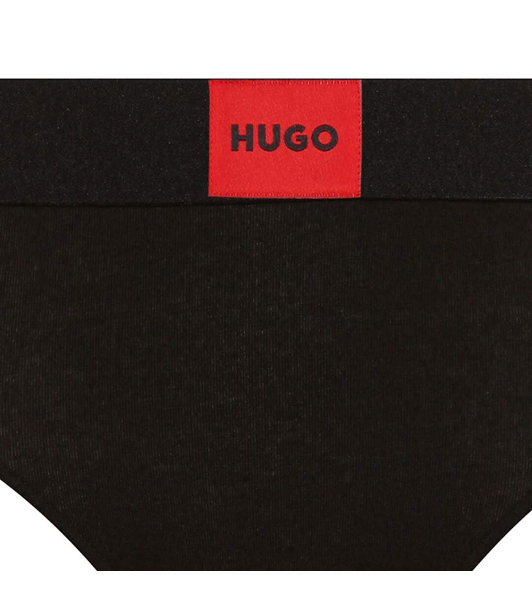 Womens/ladies Logo Thong Black Red Hugo-2