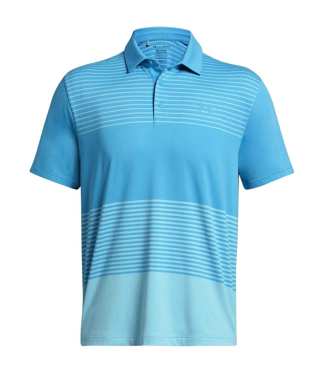 Mens Playoff 3.0 Stripe Polo Shirt Light Blue Under Armour-1