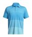 Mens Playoff 3.0 Stripe Polo Shirt Light Blue Under Armour-1