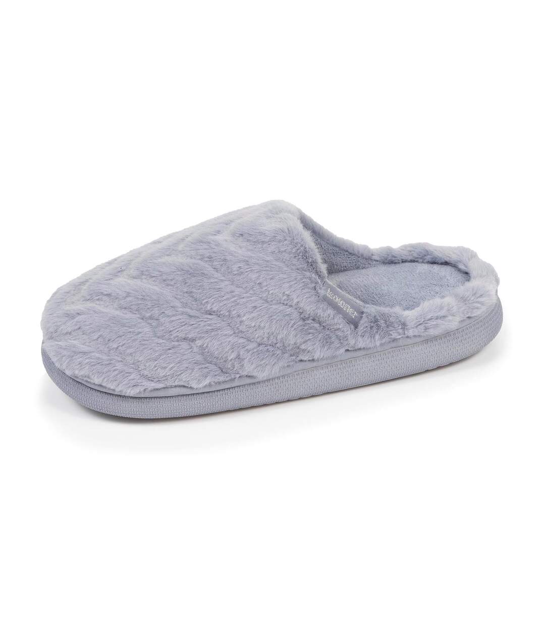 Isotoner Chaussons Mules femme semelle bloup confort-5