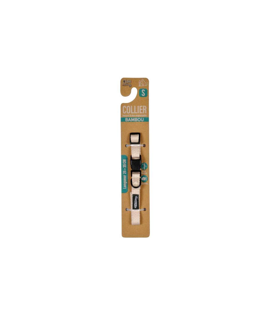 Collier pour Animaux Réglable 35cm Naturel-2