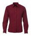 chemise popeline manches longues - JN677 - femme - rouge vin
