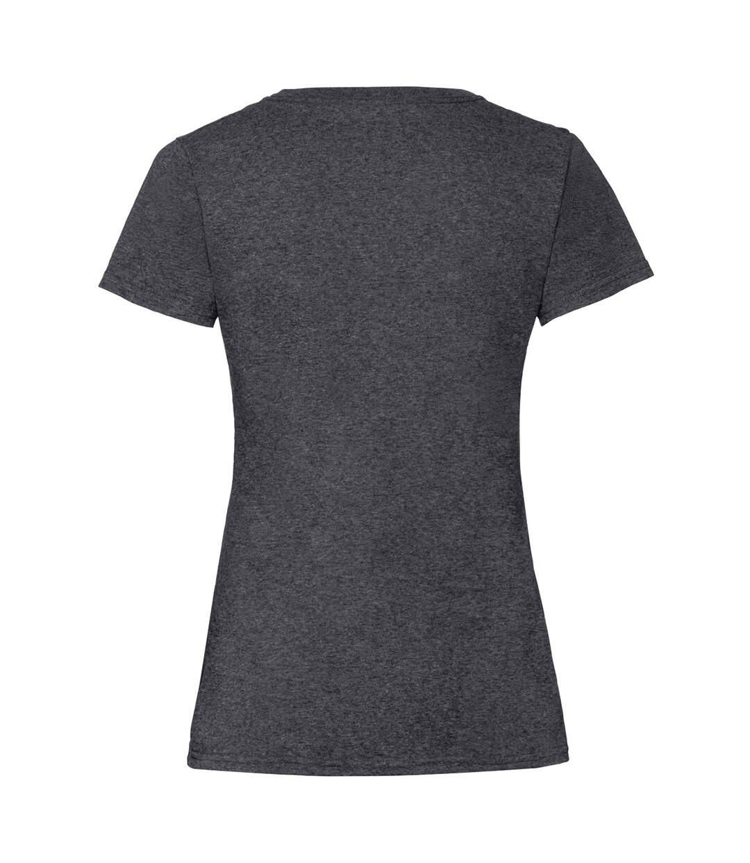 T-shirt valueweight femme gris foncé chiné Fruit of the Loom