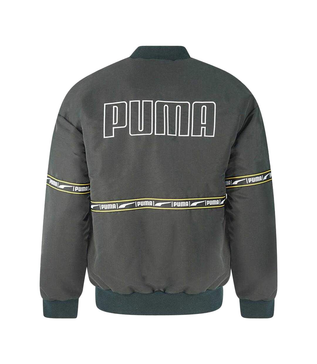 Mens Checked Heavyweight Bomber Jacket Black Puma-2