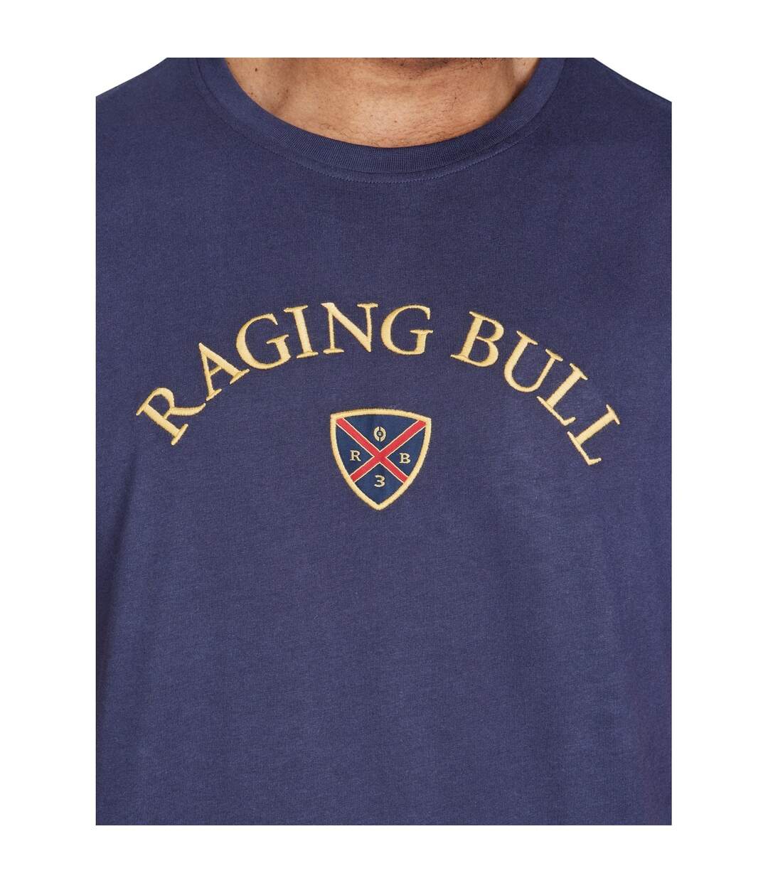 T-shirt homme bleu marine Raging Bull-3