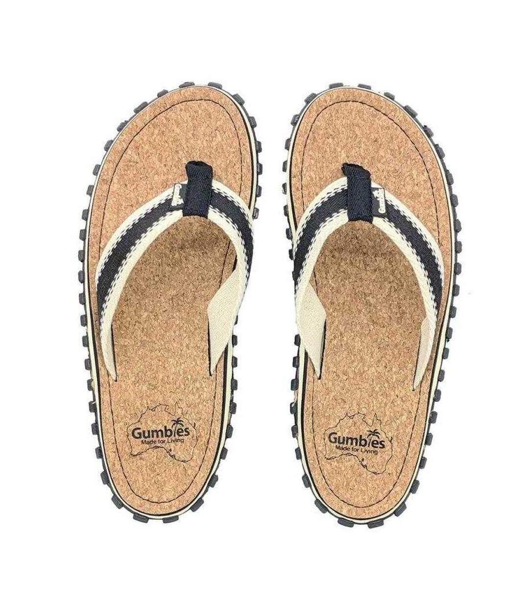 Tongs Homme Beige Noir Gumbies-3