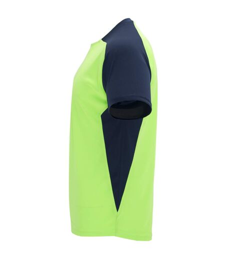 T-shirt Bugatti Adulte Vert Fluo Bleu Marine Roly Sport