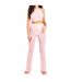 Womens/ladies Mesh Flared Trousers Pink Missy Empire-4