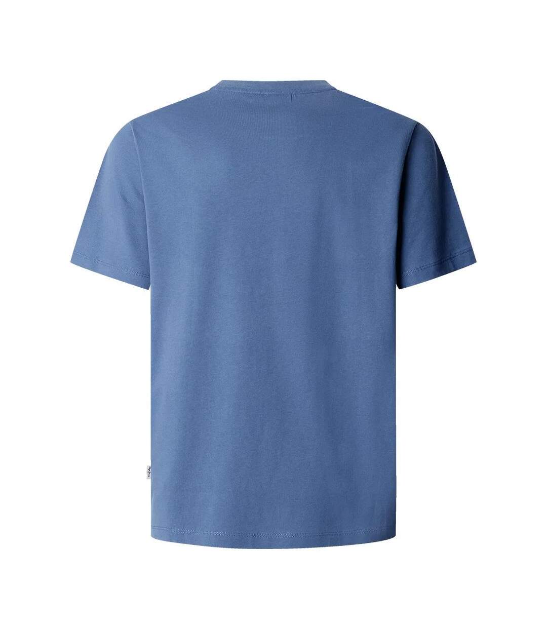 T-Shirt bleu royal homme pepe jeans contrast connor-2