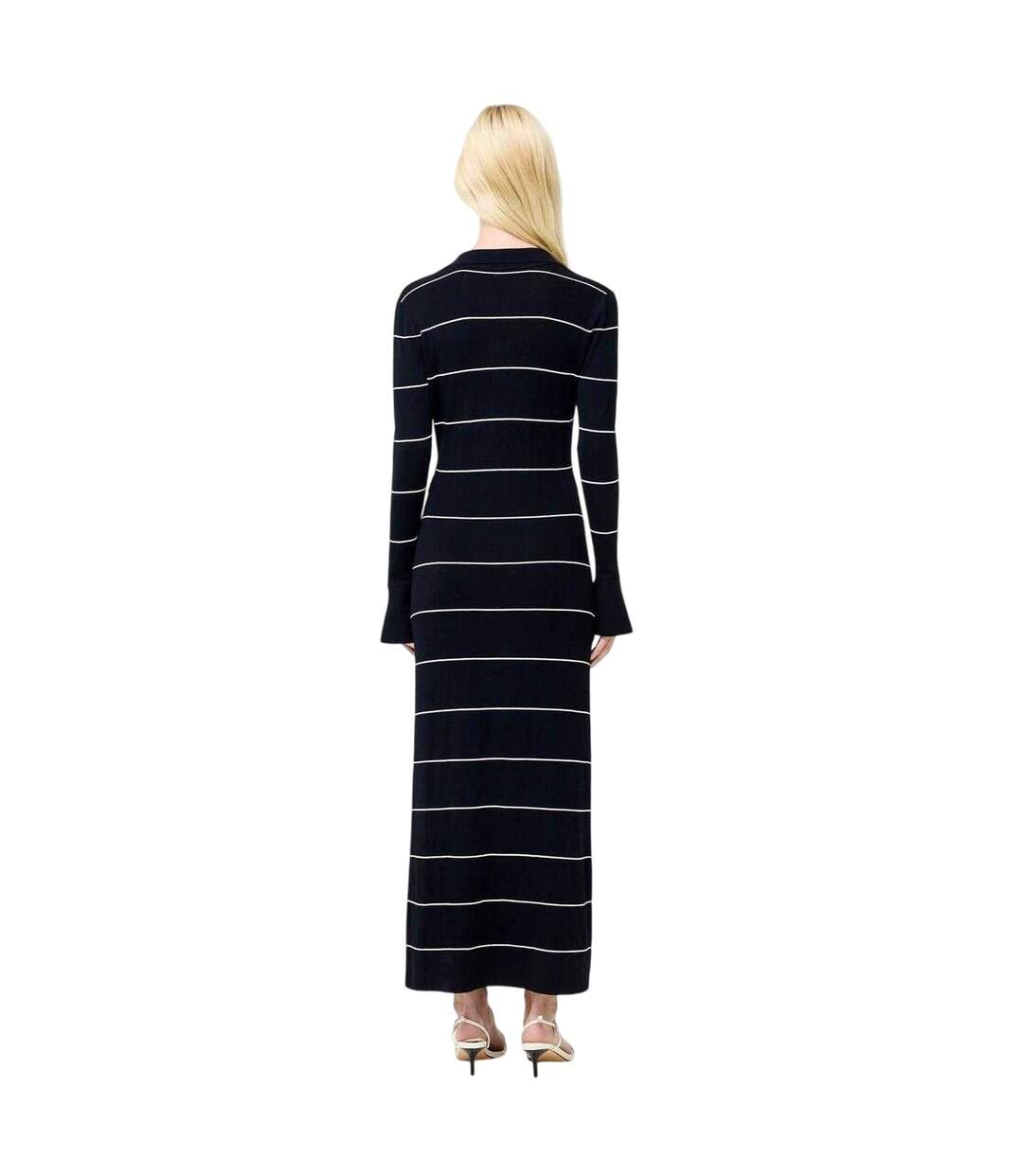 Robe Longue Manches Cloche Motif/style À Rayures Ottie Femme Bleu French Connection-3
