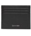 Logo Leather Card Holder One Size Black Calvin Klein-1