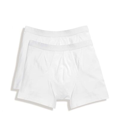 Lot 2 Boxers shorty Homme - coton - blanc - duo Pack 67-026-7