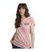 Womens/ladies seashore graphic slub t-shirt dusty rose Weird Fish-4