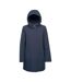 Parka Motif/style Long Floretia Femme Bleu Foncé Geox-2