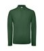 Mens Id.001 Long-sleeved Polo Shirt Bottle Green B&C-1
