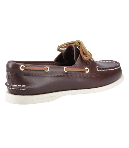 Mens Authentic Leather 2 Eyelet Boat Shoes Brown Sperry
