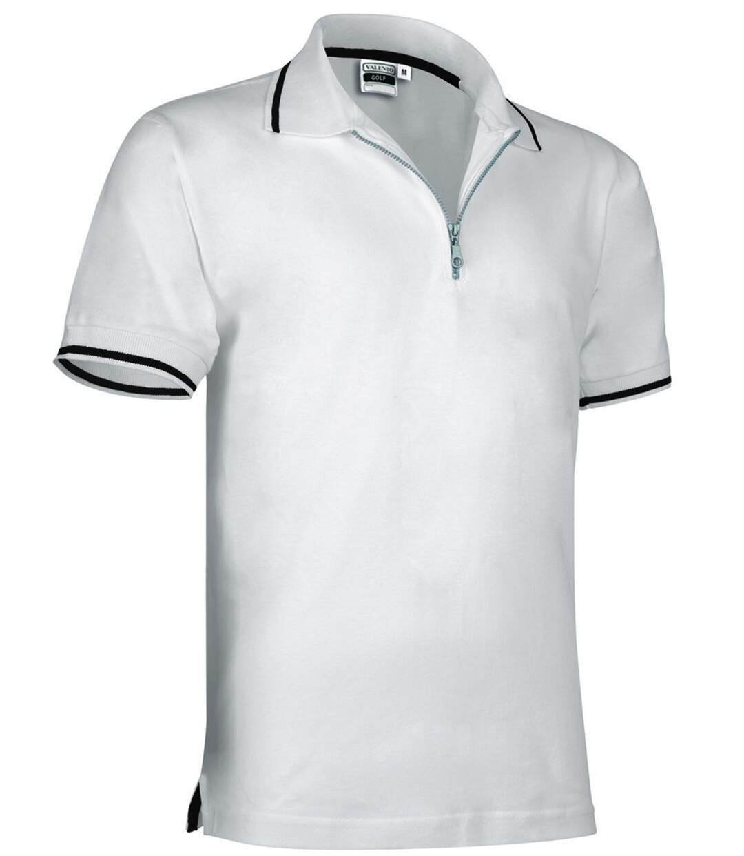 Polo homme zippé - réf GOLF - blanc