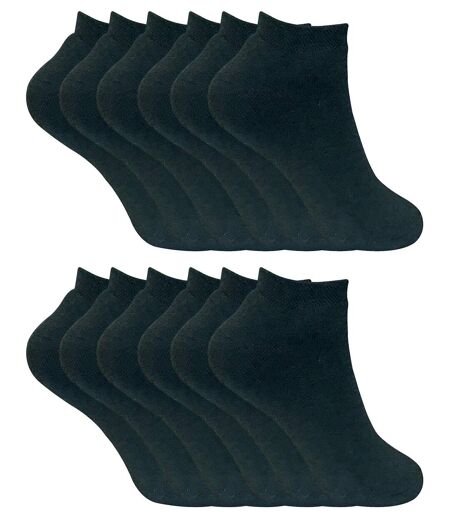 Ladies Winter Low Cut Trainer Socks | 12 Pair Multipack | Thick Ankle Socks for Women