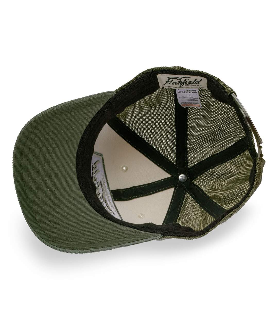 Casquette trucker avec filet bi-matière semi curved avec patch Logo Hatfield-4